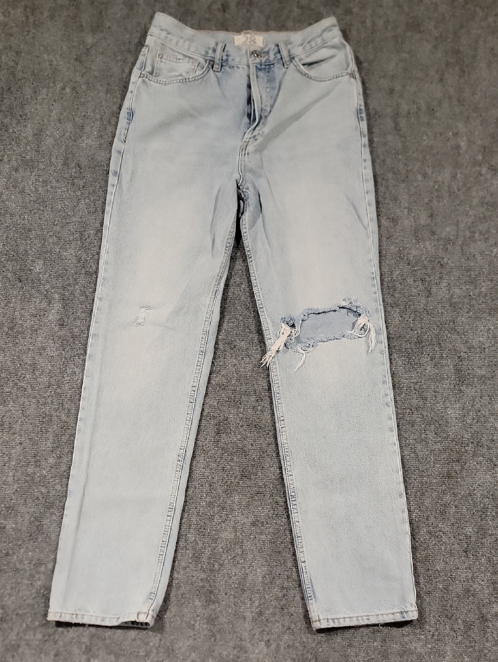 Free People We The Free Lasso Straight Leg Jeans Light Wash Size 28 EUC!!